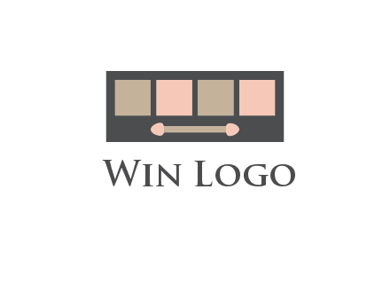 eye shadow palette beauty logo
