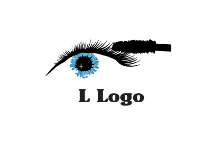 mascara icon for beauty logo