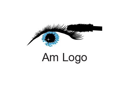 mascara icon for beauty logo