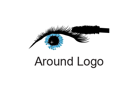 mascara icon for beauty logo