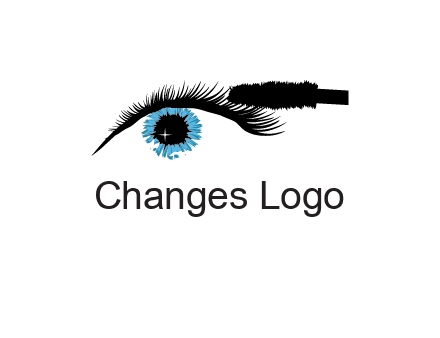 mascara icon for beauty logo