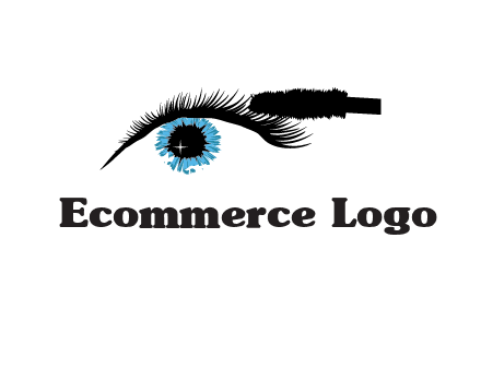 mascara icon for beauty logo