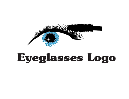 mascara icon for beauty logo