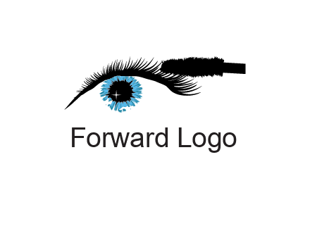 mascara icon for beauty logo
