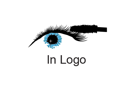 mascara icon for beauty logo