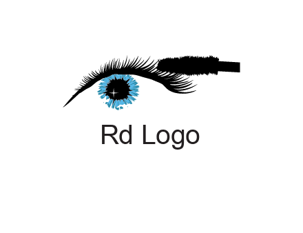 mascara icon for beauty logo
