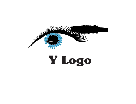 mascara icon for beauty logo