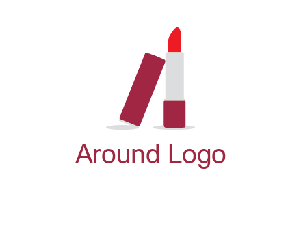 lipstick with lid beauty logo