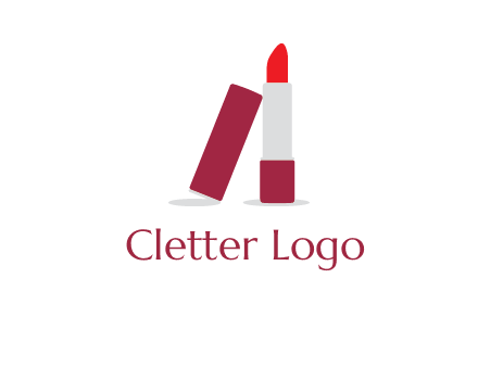 lipstick with lid beauty logo