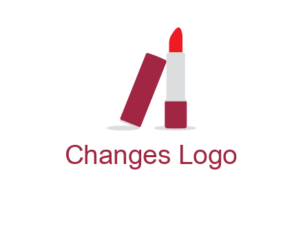 lipstick with lid beauty logo