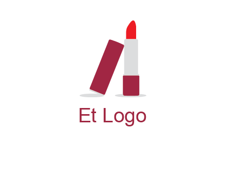 lipstick with lid beauty logo
