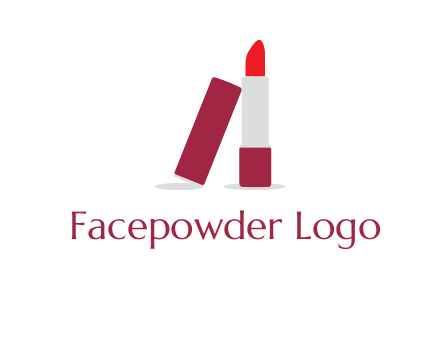lipstick with lid beauty logo