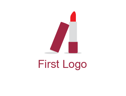 lipstick with lid beauty logo