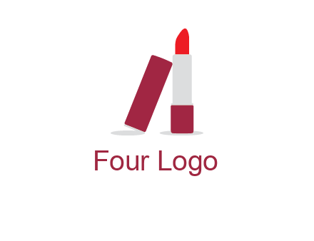 lipstick with lid beauty logo