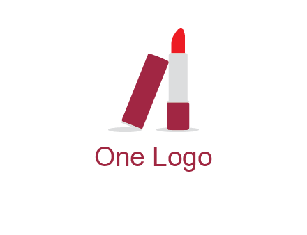 lipstick with lid beauty logo