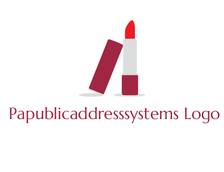 lipstick with lid beauty logo