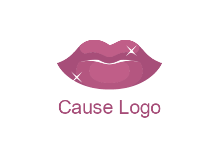 shiny lips beauty logo