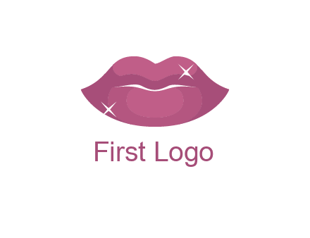 shiny lips beauty logo