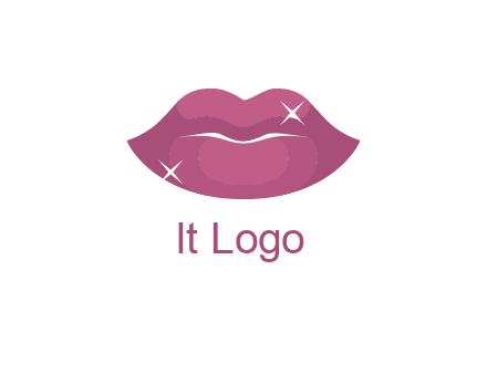 shiny lips beauty logo