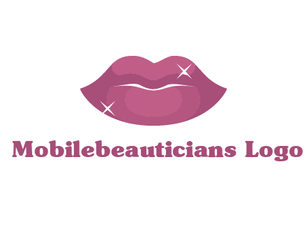 shiny lips beauty logo