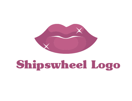 shiny lips beauty logo
