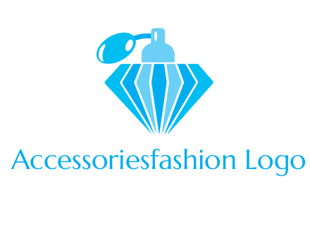 diamond shaped perfume bottle jewelry logo
