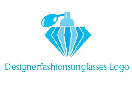 diamond shaped perfume bottle jewelry logo