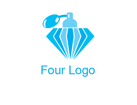 diamond shaped perfume bottle jewelry logo