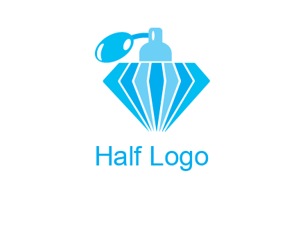 diamond shaped perfume bottle jewelry logo