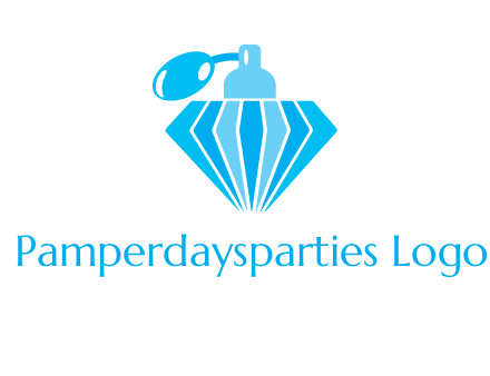 diamond shaped perfume bottle jewelry logo