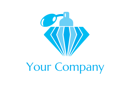 diamond shaped perfume bottle jewelry logo