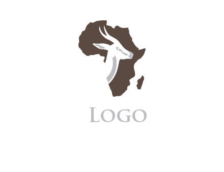 impala in Africa map logo