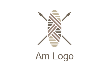 shield and spears game logo