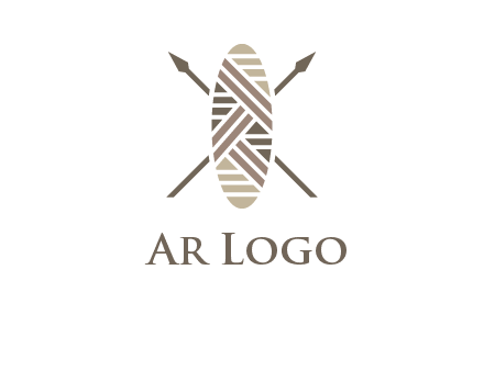 shield and spears game logo