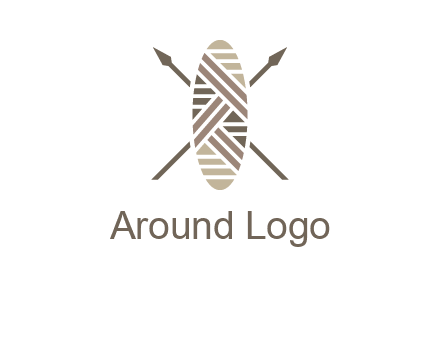 shield and spears game logo
