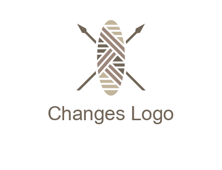 shield and spears game logo