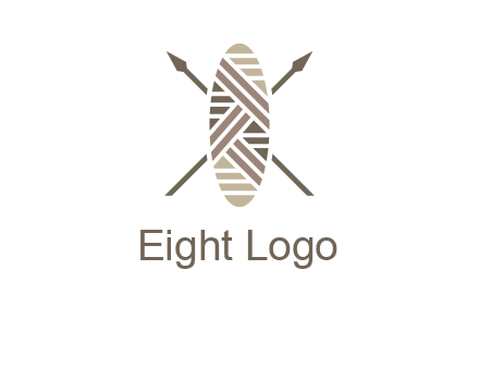 shield and spears game logo