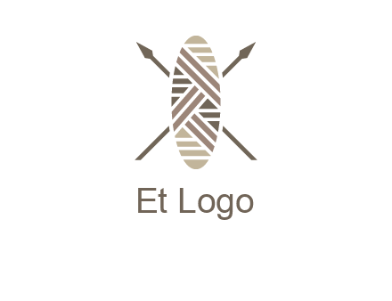 shield and spears game logo