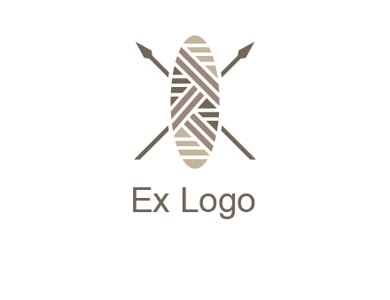 shield and spears game logo