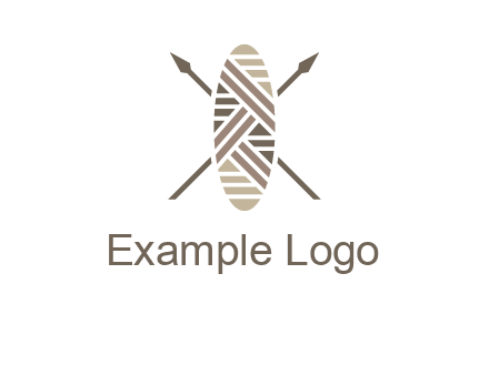 shield and spears game logo