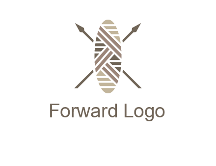 shield and spears game logo