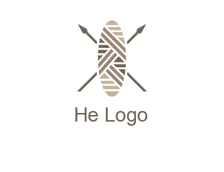 shield and spears game logo