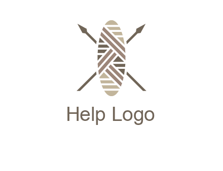 shield and spears game logo