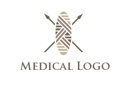 shield and spears game logo