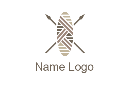 shield and spears game logo