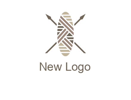 shield and spears game logo