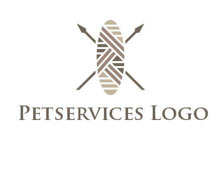 shield and spears game logo