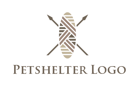 shield and spears game logo