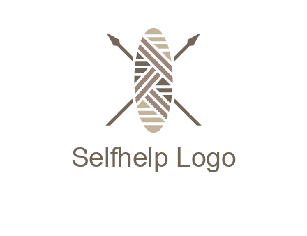 shield and spears game logo