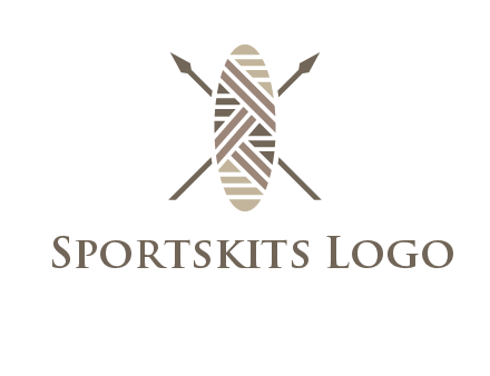shield and spears game logo